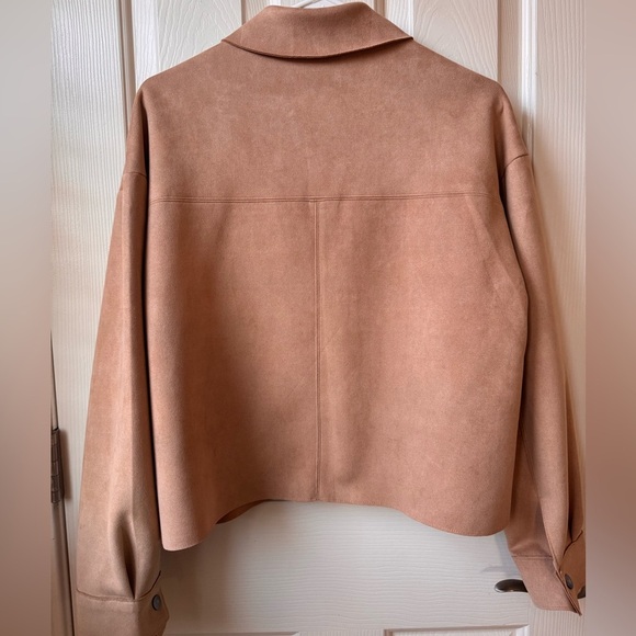 Truth Neutral/Tan Faux Leather Buttoned down Jacket Small - Picture 2 of 11